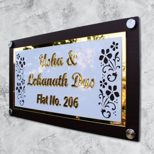 Floral waterproof House Nameplate