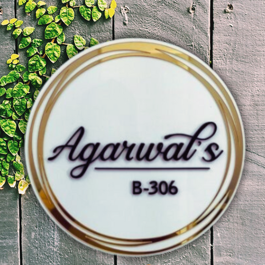 Circle waterproof House Nameplate