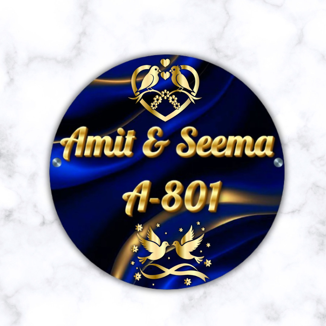 Round waterproof House Nameplate