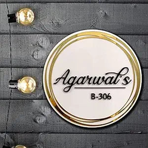 Circle waterproof House Nameplate