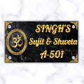 Om waterproof House Nameplate