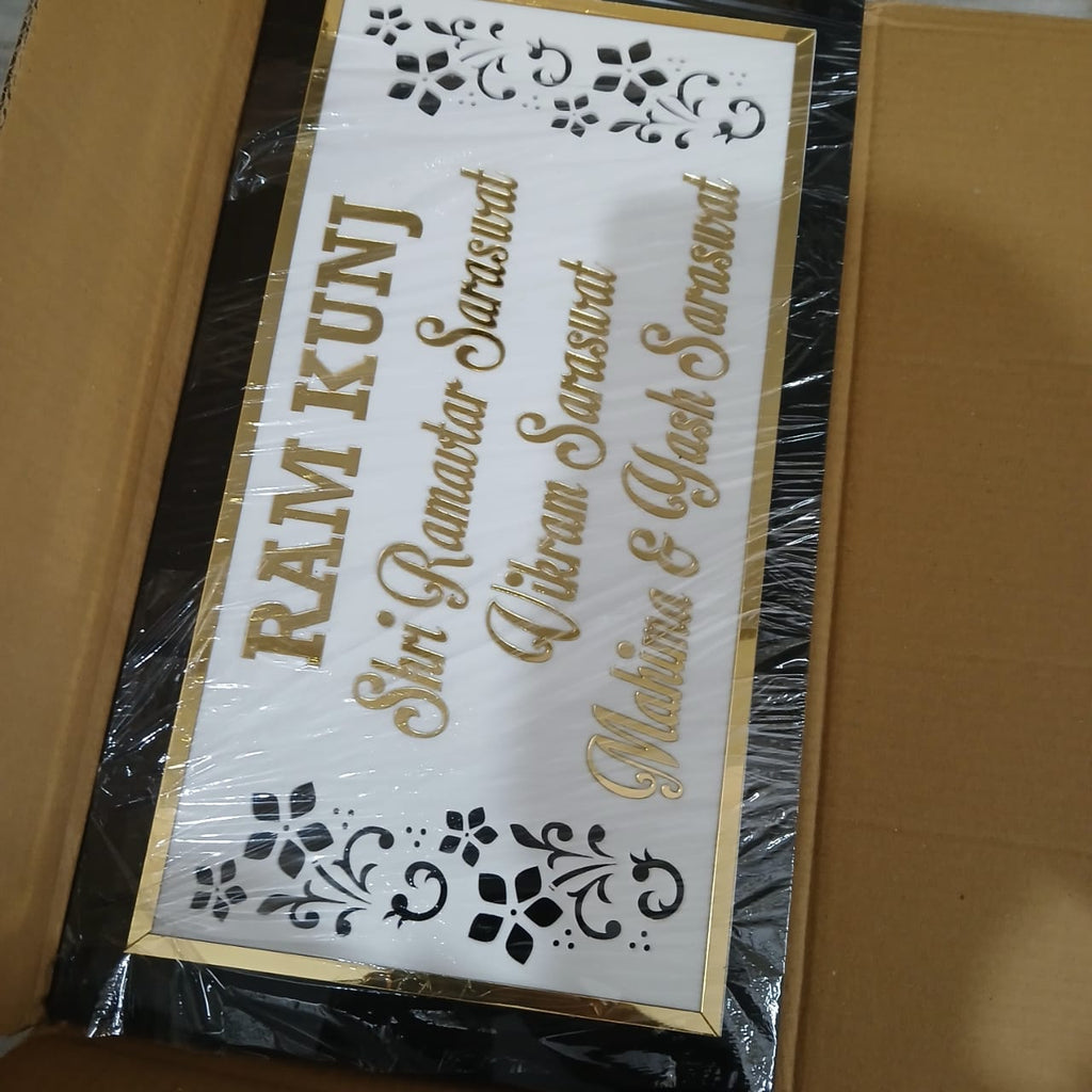 Floral waterproof House Nameplate